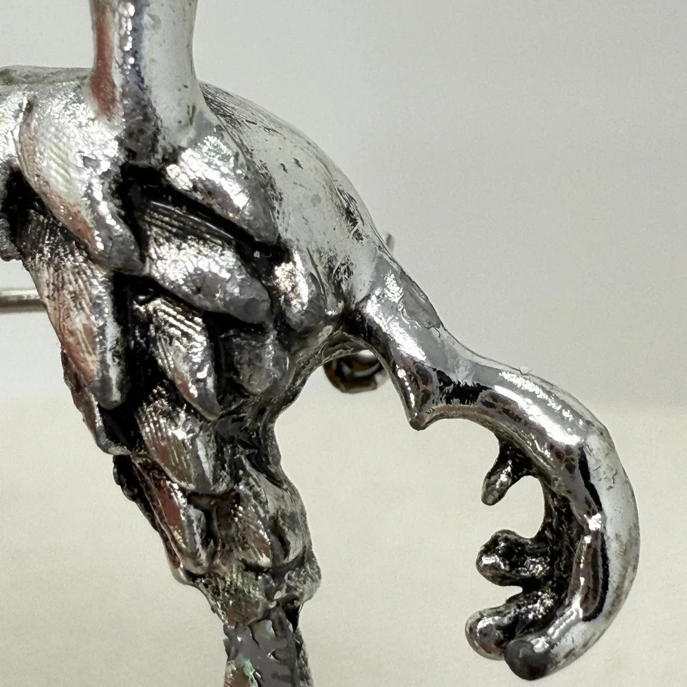 Roadrunner Brooch Pin Silver Tone‎ Whimsical Fun Jewelry